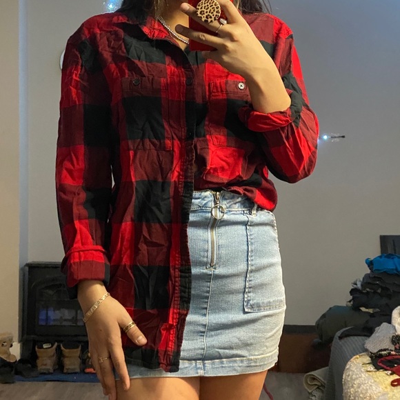 Plaid button up - Picture 2 of 3
